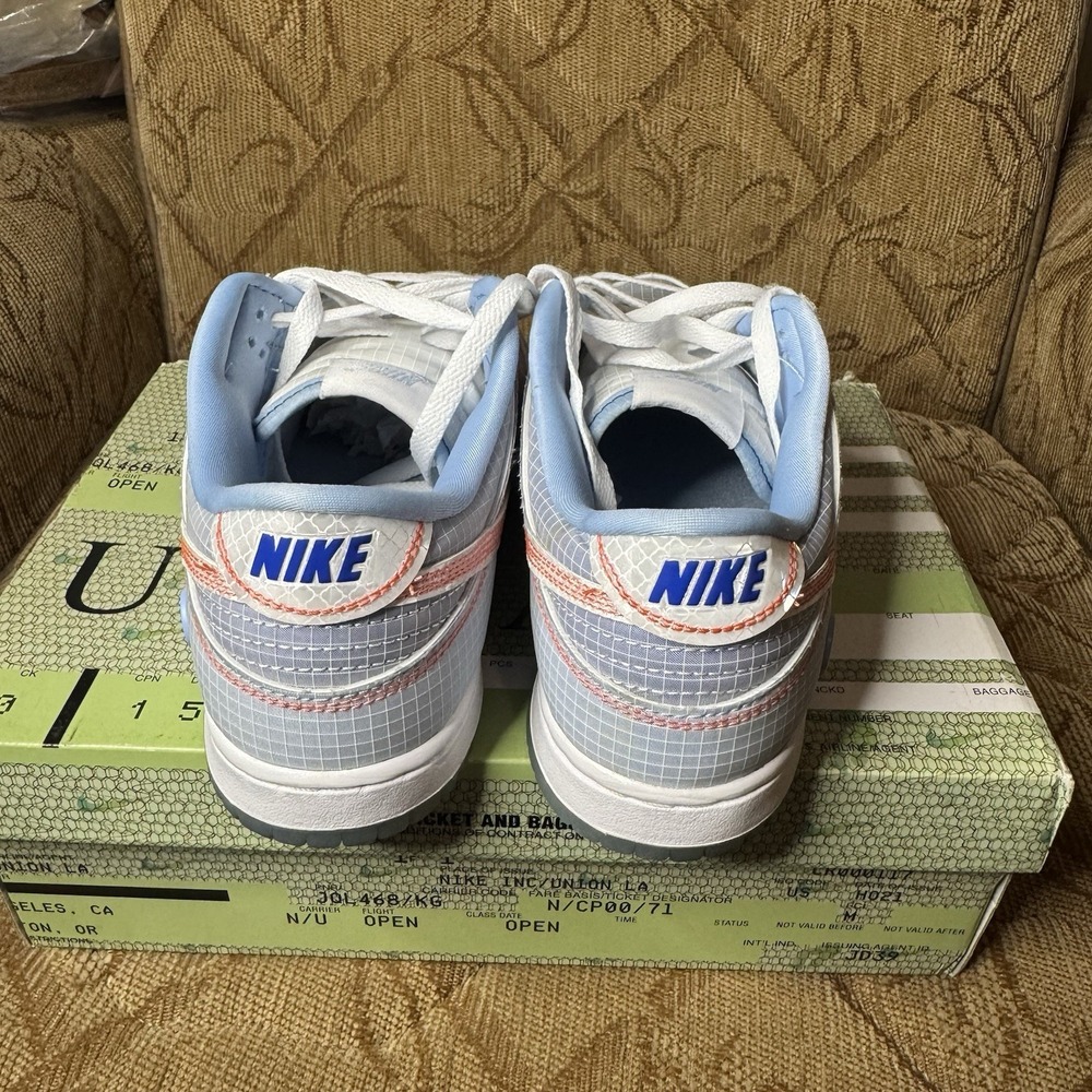 Nike Dunk Low Union Passport Pack Argon Size 8 DJ9649-400 W/Box Very Nice!‎ - Picture 6 of 9